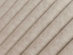 Vente-unique Tweepersoonsbed-Kofferbed En Hoofdeinde Met Verticale Stiksels - 180 X 200 Cm - Stof - Beige - Sarah