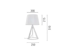 EPIKASA Lamp-Konan Tafellamp, Veelkleurig, 30X30X51 Cm,