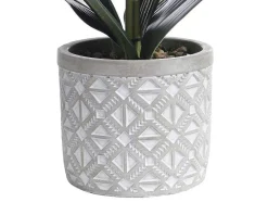 OZAIA Kunstplant-Kunstorchidee Met Pot Van Cement - H55 X B30 Cm - Roze - Riosane
