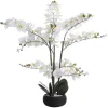 OZAIA Kunstplant-Kunstorchidee Met Pot Van Cement - H65 X B54 Cm - Wit - Tara