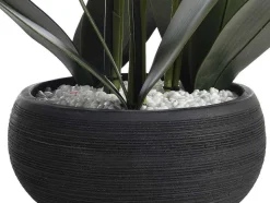 OZAIA Kunstplant-Kunstorchidee Met Pot Van Cement - H65 X B54 Cm - Wit - Tara