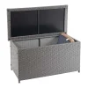 Vente-unique Tuinopslag-Kussenbox Van Polyrattan Mcw-D88 Iii, Basic Grijs, 51X100X50Cm 170L
