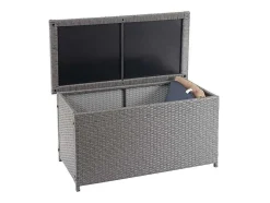 Vente-unique Tuinopslag-Kussenbox Van Polyrattan Mcw-D88 Iii, Basic Grijs, 51X100X50Cm 170L