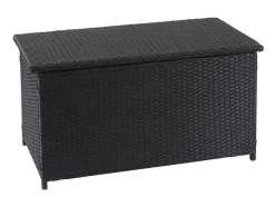 Vente-unique Tuinopslag-Kussenbox Van Polyrattan Mcw-D88 Iii, Basic Zwart, 63X135X52Cm 320L