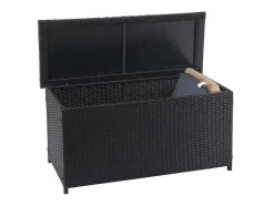 Vente-unique Tuinopslag-Kussenbox Van Polyrattan Mcw-D88 Iii, Basic Zwart, 63X135X52Cm 320L