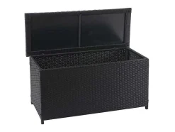 Vente-unique Tuinopslag-Kussenbox Van Polyrattan Mcw-D88 Iii, Basic Zwart, 63X135X52Cm 320L
