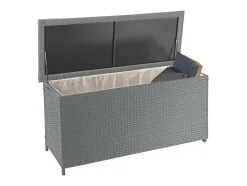 Vente-unique Tuinopslag-Kussenbox Van Polyrattan Mcw-D88 Iii, Premium Grijs, 63X135X52Cm 320L