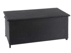 Vente-unique Tuinopslag-Kussenbox Van Polyrattan Mcw-D88 Iii, Premium Zwart, 51X115X59Cm 250L