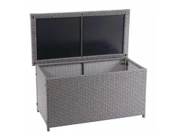Vente-unique Tuinopslag-Kussenbox Van Polyrattan Mcw-D88 Iii, Basic Grijs, 51X115X59Cm 250L