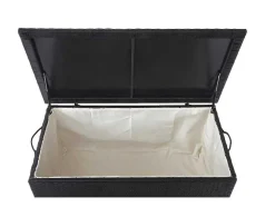 Vente-unique Tuinopslag-Kussenbox Van Polyrattan Mcw-D88 Iii, Premium Zwart, 63X135X52Cm 320L
