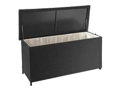 Vente-unique Tuinopslag-Kussenbox Van Polyrattan Mcw-D88 Iii, Premium Zwart, 63X135X52Cm 320L