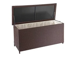 Vente-unique Tuinopslag-Kussenbox Van Polyrattan Mcw-D88 Iii, Premium Bruin, 63X135X52Cm 320L