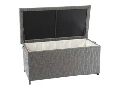 Vente-unique Tuinopslag-Kussenbox Van Polyrattan Mcw-D88 Iii, Premium Grijs, 51X115X59Cm 250L