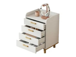 ModernLuxe Ladekast-Ladekast - 4 Laden - In Grenen En Mdf - Wit