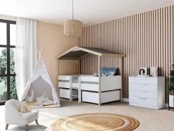 Vente-unique Ladekast-Ladekast Mathias - 4 Laden - Wit