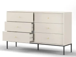 Vente-unique Ladekast-Ladekast Met 6 Laden - Beige - Bogdan