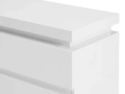 Vente-unique Ladekast-Ladekast Met 6 Lades - Met Ledverlichting - Mdf - Wit Gelakt - Flarancia