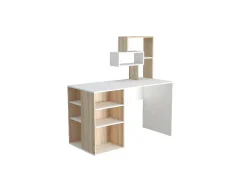 EPIKASA Bureaumeubel-Lara Bureau, Wit, Sonoma, 130X60X135 Cm,