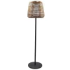 OZAIA Tuinlamp-Led Buiten Staande Lamp Van Metaal - H. 150 Cm - Zwart En Natuurlijk - Carbini