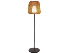 OZAIA Tuinlamp-Led Buiten Staande Lamp Van Metaal - H. 150 Cm - Zwart En Natuurlijk - Carbini
