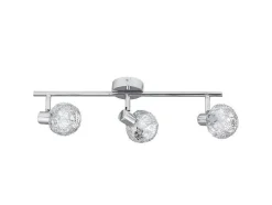 EPIKASA Plafondlamp-Lena Plafondlamp, Chroom, 47,5X10X13,5 Cm,