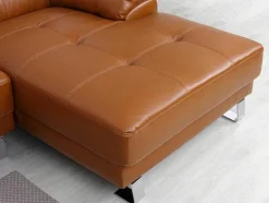 LINEA SOFA Leren Zitbank-Leren Hoekbank Excelsior Ii - Karamel Bruin - Hoek Links