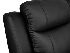 Vente-unique Hoekbank-Leren Relaxhoekbank Evasion - Zwart