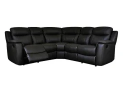 Vente-unique Hoekbank-Leren Relaxhoekbank Evasion - Zwart