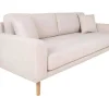 Vente-unique Bankstel 3+2-Lido Bank 3 Persoons Met 2 Kussens Zandkleurig.