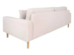 Vente-unique Bankstel 3+2-Lido Bank 3 Persoons Met 2 Kussens Zandkleurig.