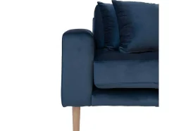 House Nordic Vierzitsbank-Lido Bank Met Chaise Longue Rechts Velours Donker Blauw.