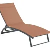 MYLIA Ligstoel-Ligstoel Met Verschillende Standen Van Aluminium En Textileen - Terracotta - Saranda Van
