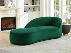 PASCAL MORABITO Chaise Longue-Linkse Chaise Longue Met Bekleding In Groen Fluweel Lonigo Van