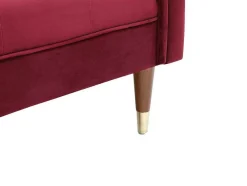 Vente-unique Chaise Longue-Linkse Chaise Longue Van Bordeaux-Rood Velours Umari