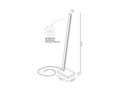EPIKASA Staande Lamp-Linus Vloerlamp, Eiken Geolied, 20X30X150 Cm,