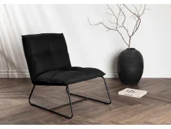 Vente-unique Aanbiedingen: Zitbank & Fauteuil-Madison Fauteuil Zwart.