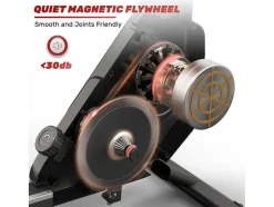 Vente-unique Fitness-Magnetische Roeimachine Voor Home Gym Office Workout 16 Niveau Instelbare Weerstand Met Lcd-Monitor
