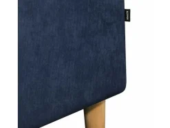 Vente-unique Modulair-Marino Bank, Chaise Longue Naar Rechts Of Links Gedraaid In Fluweel Blauw.