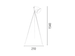 EPIKASA Staande Lamp-Marla Vloerlamp, Wit, 21X21X154 Cm,
