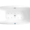 Shower & Design Massagebad-Massagebad Met Ledverlichting - Balneo Therapie Sirgao - 1 Persoon - 155L - 75X150Cm - Wit