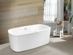 Shower & Design Massagebad-Massagebad Met Ledverlichting - Balneo Therapie Sirgao - 1 Persoon - 155L - 75X150Cm - Wit