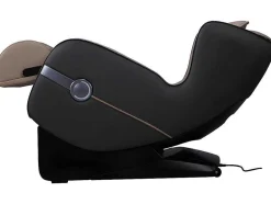 Vente-unique Fauteuil Kunstleer-Massagestoel Kasou Van Kunstleer Met Led-Verlichting - Met Bluetooth - Beige