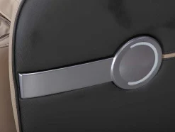 Vente-unique Fauteuil Kunstleer-Massagestoel Kasou Van Kunstleer Met Led-Verlichting - Met Bluetooth - Beige