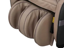 Vente-unique Fauteuil Kunstleer-Massagestoel Kasou Van Kunstleer Met Led-Verlichting - Met Bluetooth - Beige