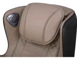 Vente-unique Fauteuil Kunstleer-Massagestoel Kasou Van Kunstleer Met Led-Verlichting - Met Bluetooth - Beige