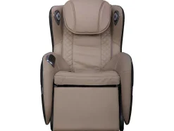 Vente-unique Fauteuil Kunstleer-Massagestoel Kasou Van Kunstleer Met Led-Verlichting - Met Bluetooth - Beige