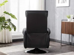Vente-unique Fauteuil Kunstleer-Massagestoel Kostas Van Kunstleer - Zwart
