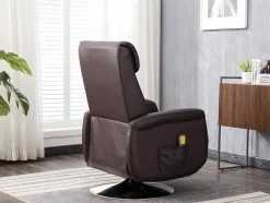 Vente-unique Fauteuil Kunstleer-Massagestoel Kostas Van Kunstleer - Bruin