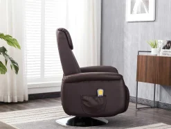 Vente-unique Fauteuil Kunstleer-Massagestoel Kostas Van Kunstleer - Bruin