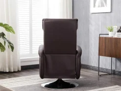 Vente-unique Fauteuil Kunstleer-Massagestoel Kostas Van Kunstleer - Bruin
